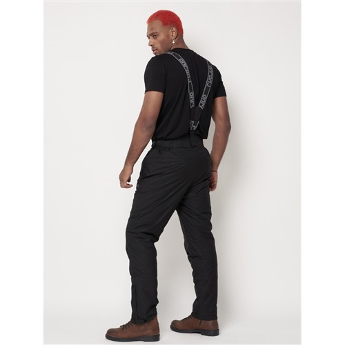 Полукомбинезон брюки горнолыжные мужские черного цвета. Размер 50