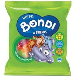 Жевательный мармелад HIPPO BONDI & friends с соком ягод и фруктов  30 гр