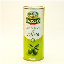 Масло оливковое рафинир. «Basso»   в жест. банке, 1л
