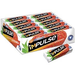 Жевательная резинка «iMPULSE» со вкусом клубники  14 гр