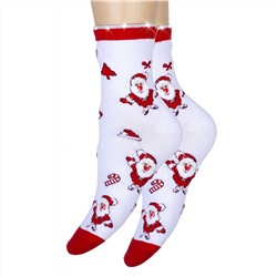 Красная ветка, Женские укороченные носочки с милым новогодним рисунком